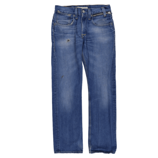 Levi's 505 Regular Fit Straight Jeans Blue W32 L34 100% Cotton