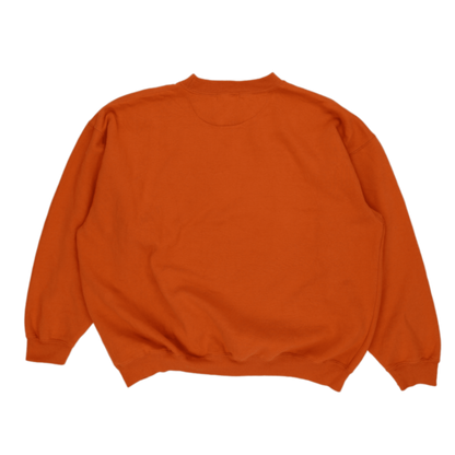 NAF NAF Vintage Orange Crew Neck Sweatshirt Large Cotton Blend Casual