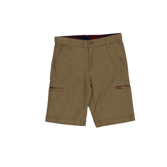 Levi's Boys Casual Shorts Tan 12 Regular 66 cm Waist 24 cm Inseam 97% Cotton 3% Elastane