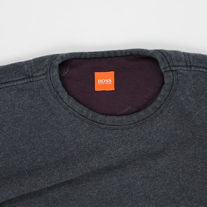 BOSS Hugo Boss Charcoal Grey Crew Neck Sweatshirt XL Cotton Blend