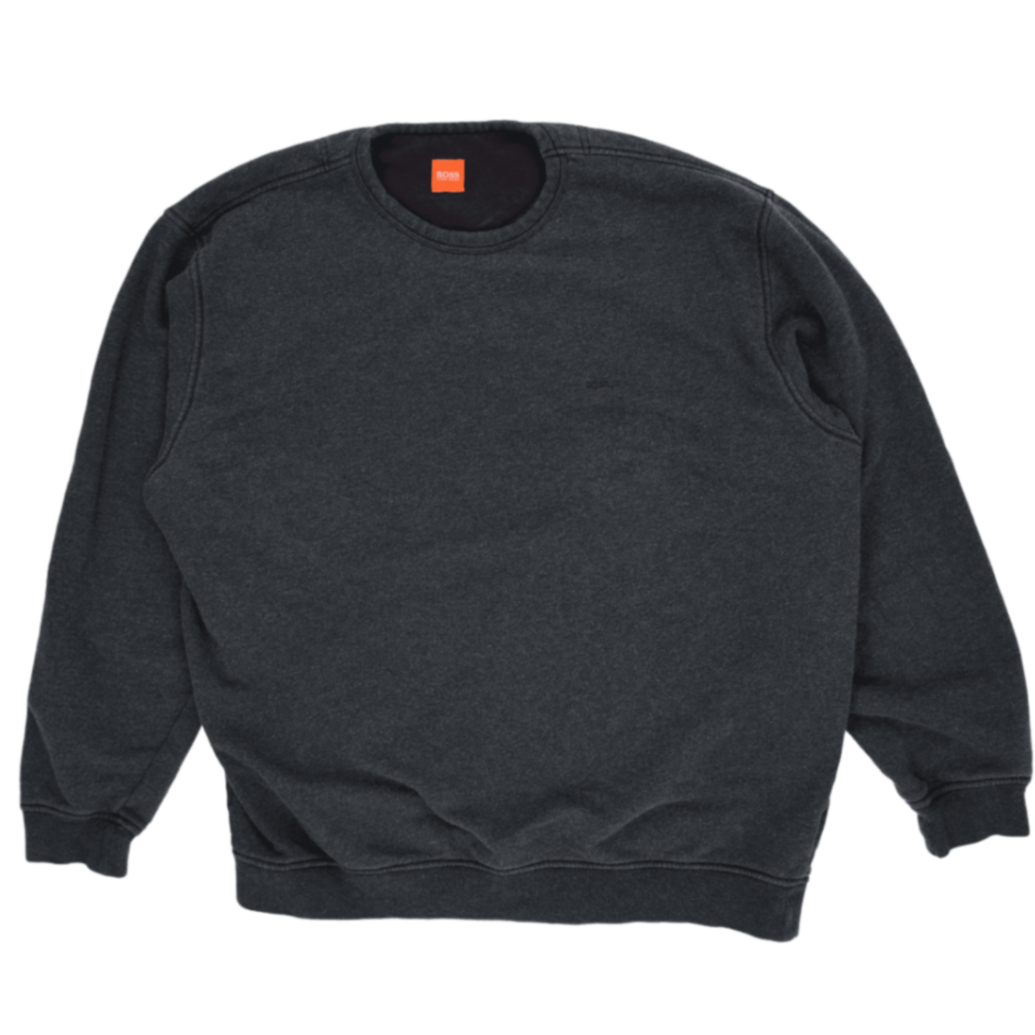 BOSS Hugo Boss Charcoal Grey Crew Neck Sweatshirt XL Cotton Blend