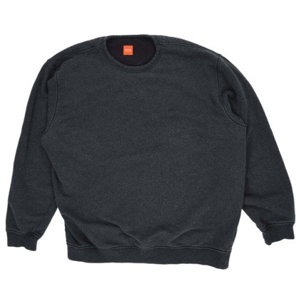 BOSS Hugo Boss Charcoal Grey Crew Neck Sweatshirt XL Cotton Blend