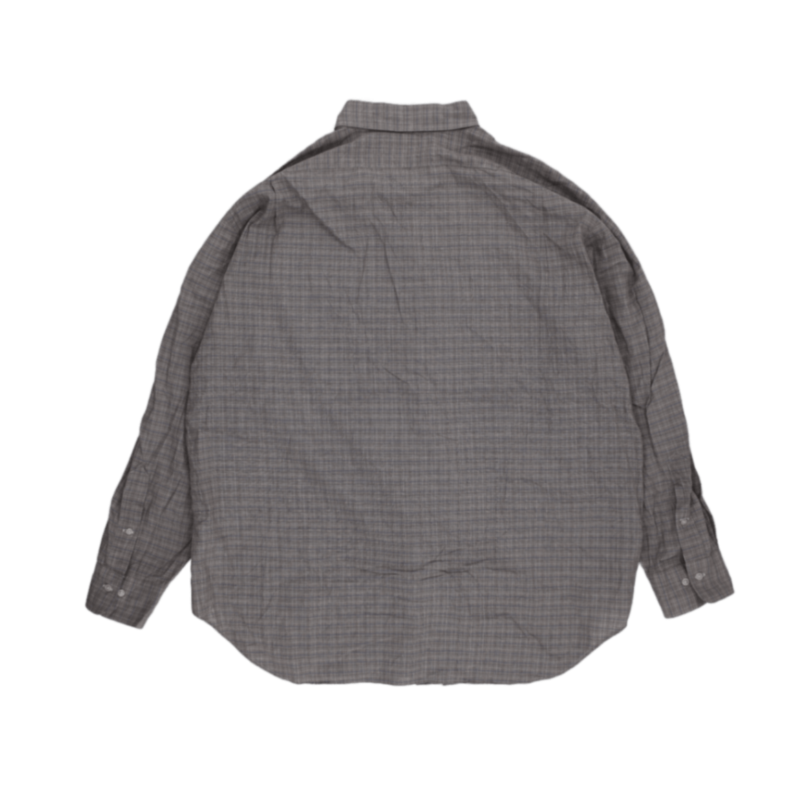 Polo Ralph Lauren Checked Shirt Grey 100 Percent Cotton Size 18.5 XXL Long Sleeve Collared