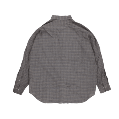 Polo Ralph Lauren Checked Shirt Grey 100 Percent Cotton Size 18.5 XXL Long Sleeve Collared