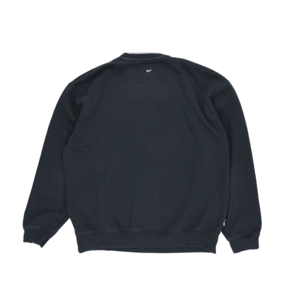 Reebok Vintage Black Crewneck Sweatshirt Men's Size L Cotton Blend