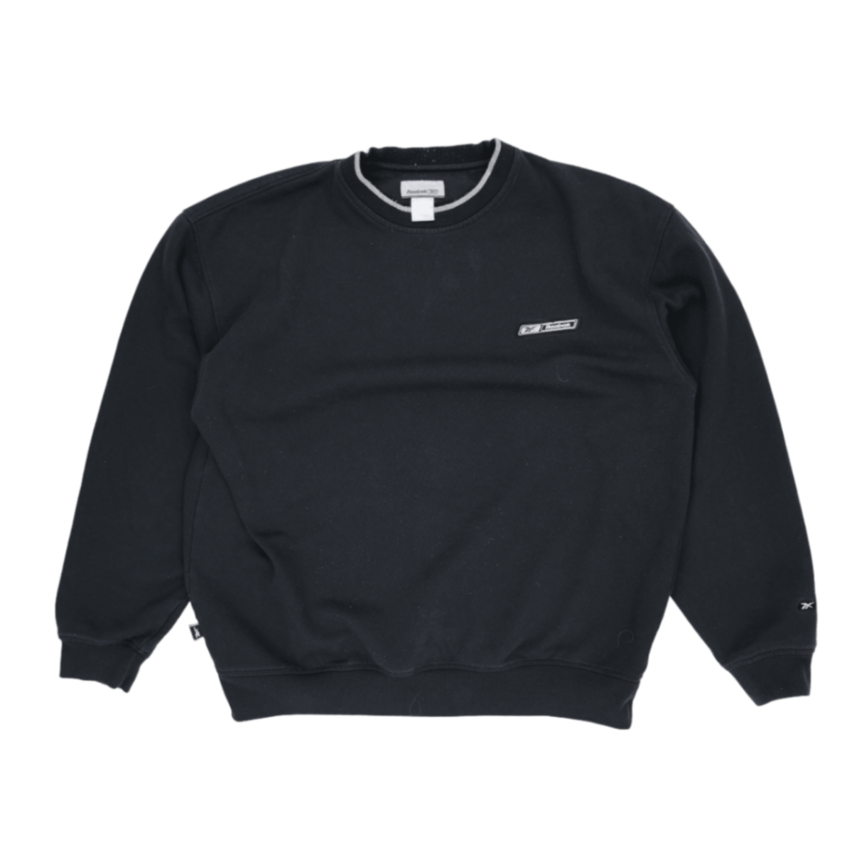 Reebok Vintage Black Crewneck Sweatshirt Men's Size L Cotton Blend