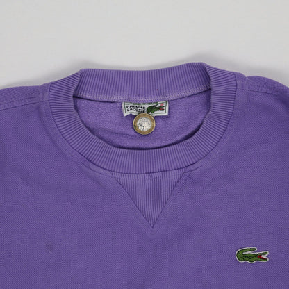 Lacoste Vintage Purple Crewneck Sweatshirt Unisex Medium Cotton
