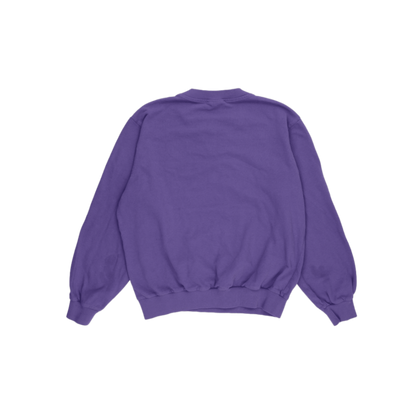 Lacoste Vintage Purple Crewneck Sweatshirt Unisex Medium Cotton