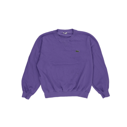 Lacoste Vintage Purple Crewneck Sweatshirt Unisex Medium Cotton