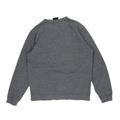 Nike Just Do It Grey Crew Neck Sweatshirt Men's Medium Cotton Blend