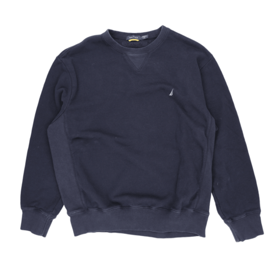 Nautica Navy Blue Cotton Pullover Sweatshirt XL Men's Activewear