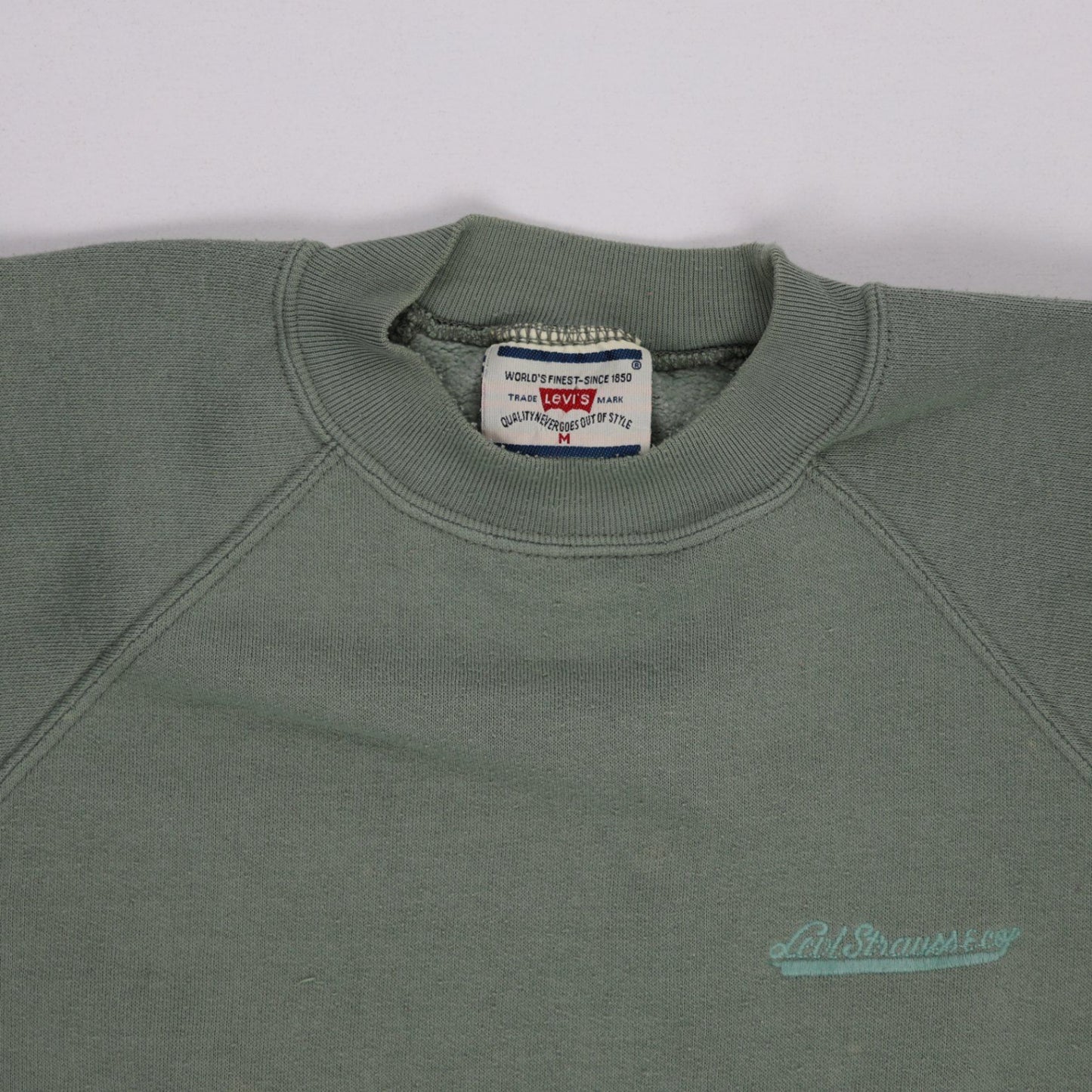 Levi's Vintage Green Crew Neck Sweatshirt Men Medium Cotton