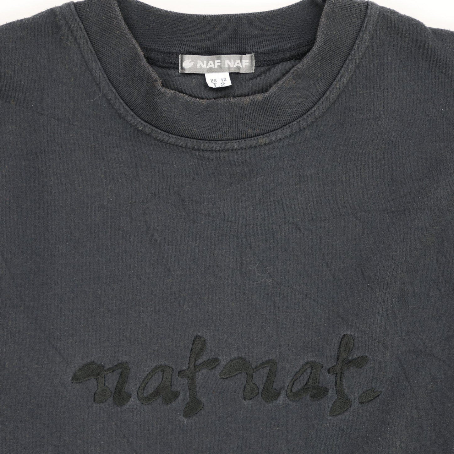 Naf Naf Black Vintage Sweatshirt Crewneck Size Large Cotton Blend