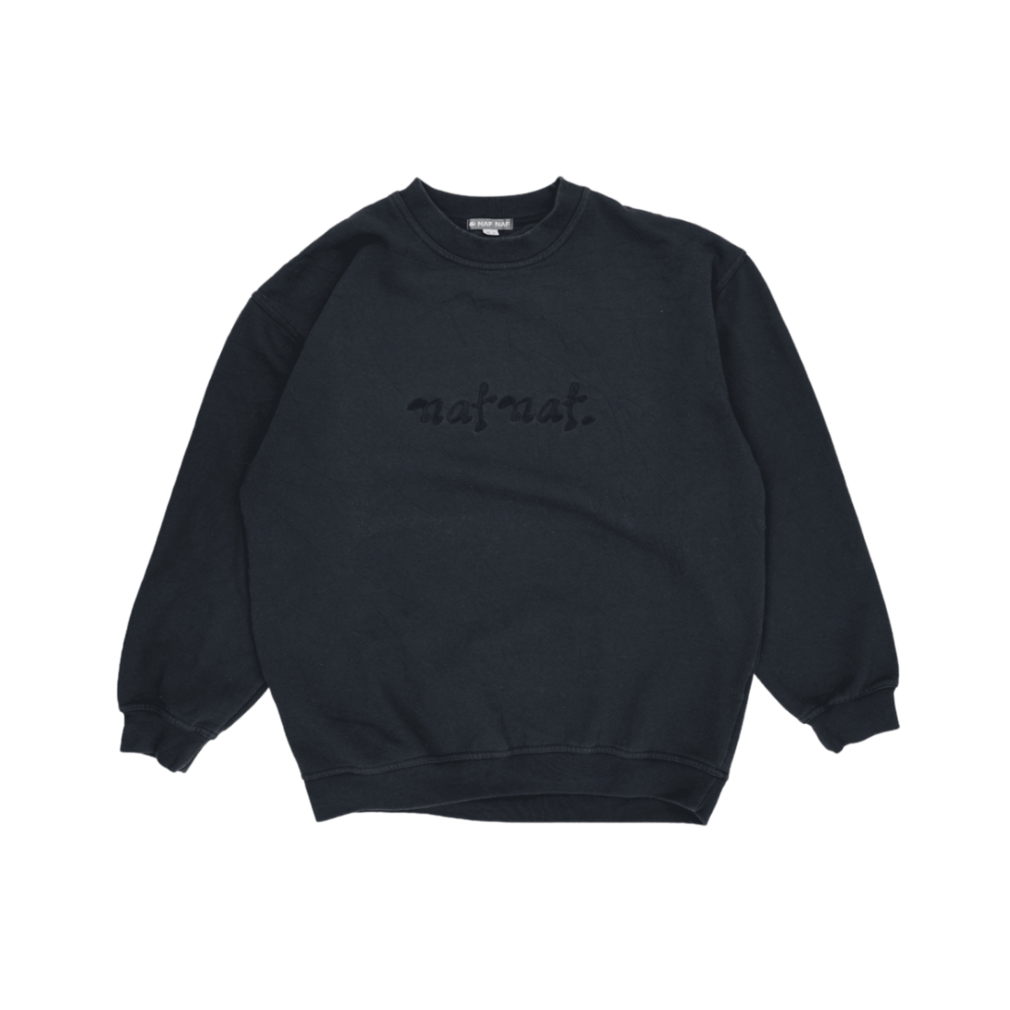 Naf Naf Black Vintage Sweatshirt Crewneck Size Large Cotton Blend