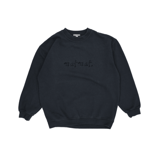 Naf Naf Black Vintage Sweatshirt Crewneck Size Large Cotton Blend