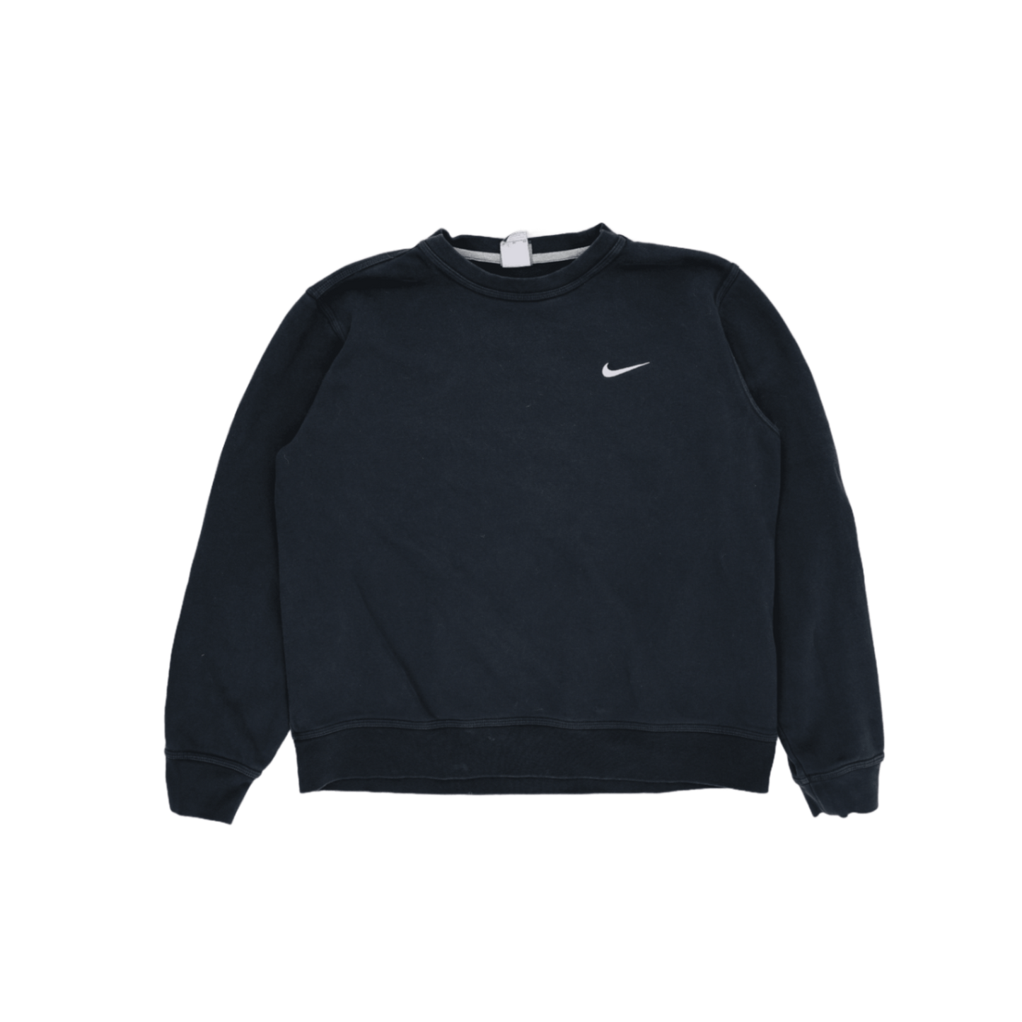 Nike Black Crew Neck Pullover Sweatshirt Large Cotton Blend