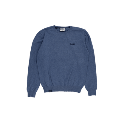 Diesel Blue Crew Neck Knit Jumper for Men Size Medium Cotton Blend