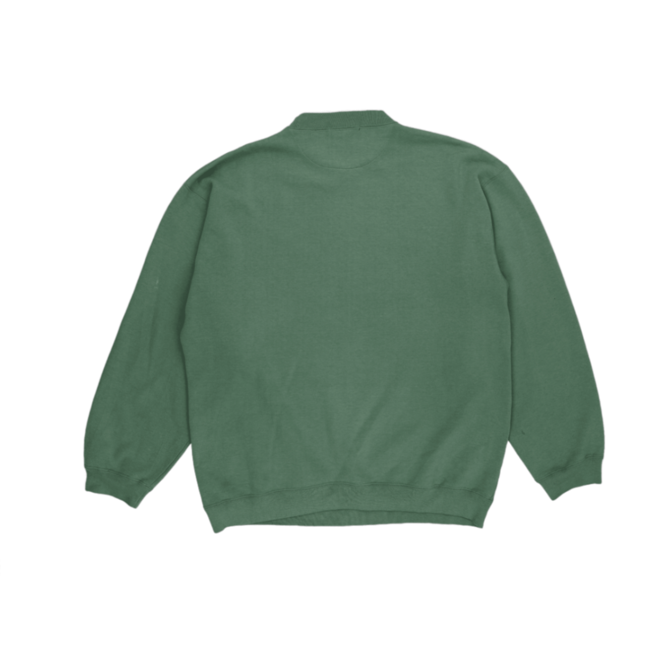 Naf Naf Vintage Green Crew Neck Sweatshirt Large Cotton Blend Casual Mens Clothing