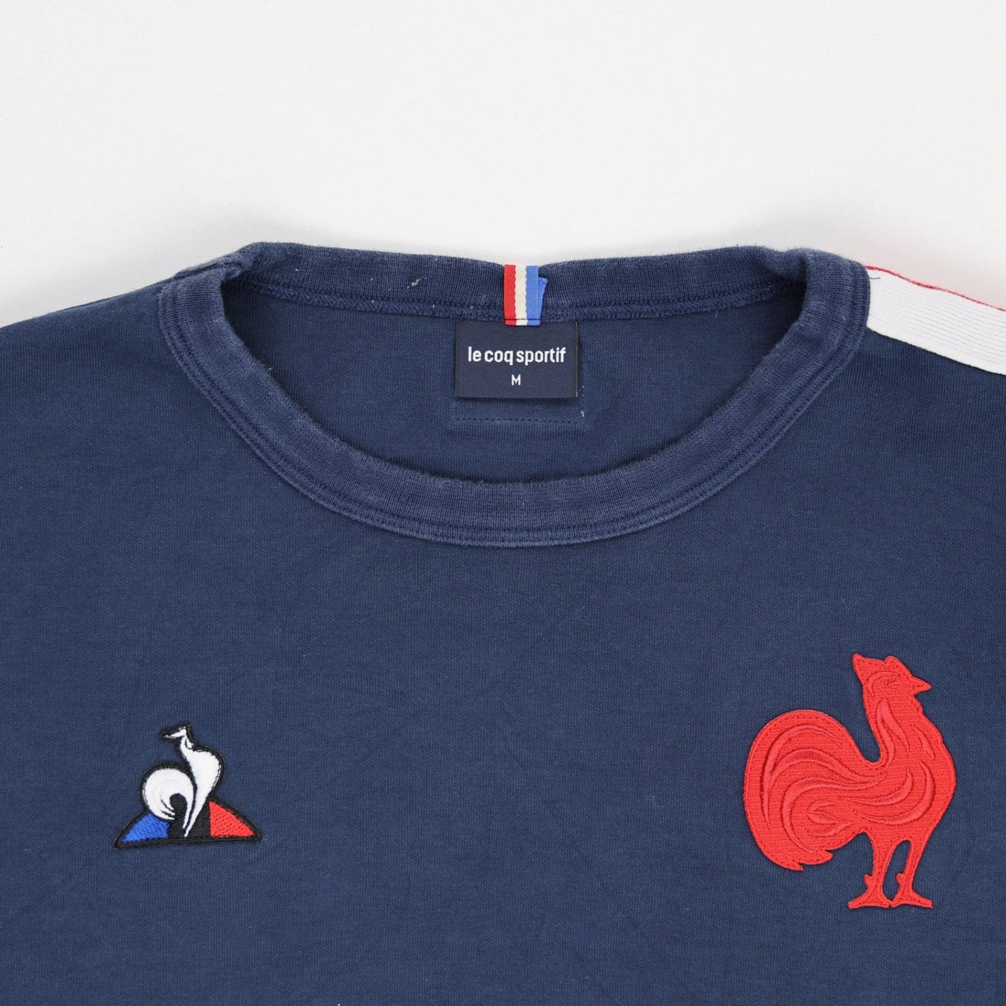 Le Coq Sportif France Rugby Navy Pullover Sweatshirt Men's Medium Cotton
