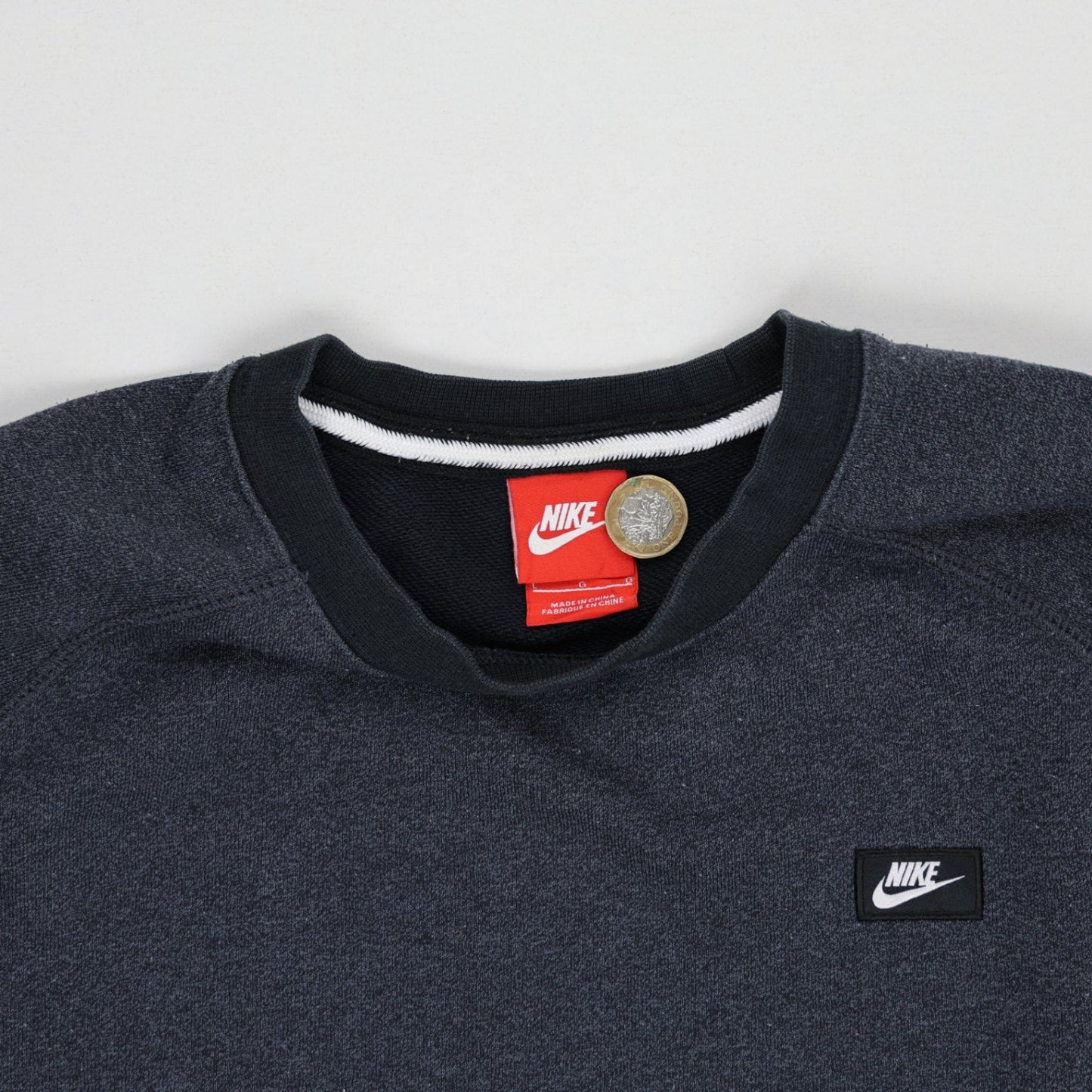 Nike Crew Neck Sweatshirt Dark Blue Medium Cotton Blend