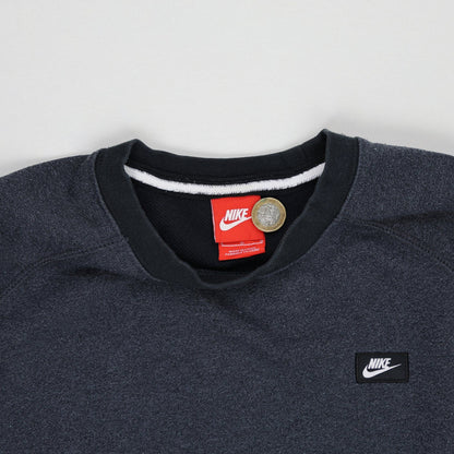 Nike Crew Neck Sweatshirt Dark Blue Medium Cotton Blend