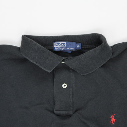 Polo Ralph Lauren Black Cotton Classic Polo Shirt XL Vintage