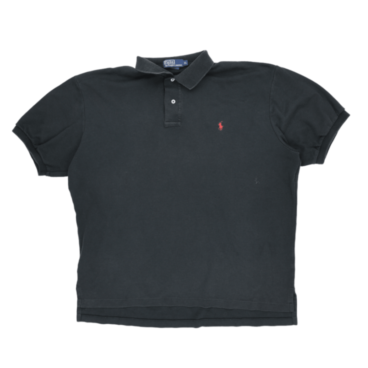 Polo Ralph Lauren Black Cotton Classic Polo Shirt XL Vintage