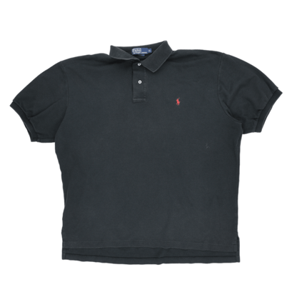 Polo Ralph Lauren Black Cotton Classic Polo Shirt XL Vintage