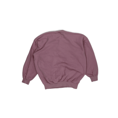 Ellesse Vintage Mauve Button Neck Pullover Sweatshirt Medium Cotton Blend