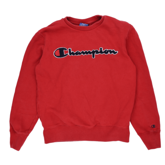 Champion Red Crew Neck Sweatshirt Men's Small Cotton Blend