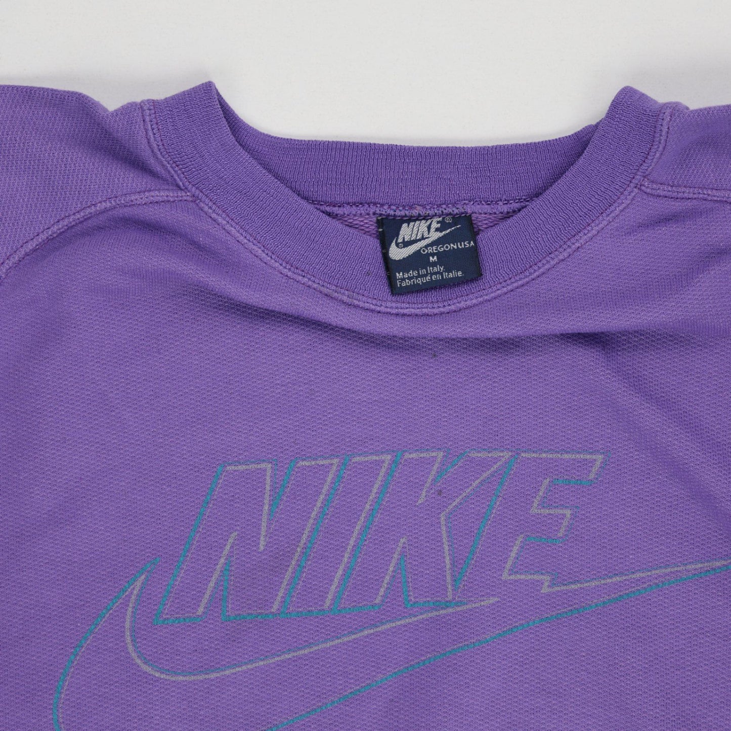 Nike Vintage Purple Crewneck Sweatshirt Men Size M Cotton Blend 1990s Casual