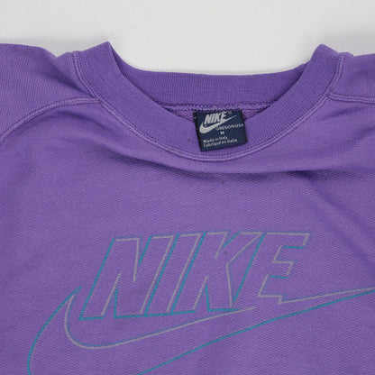 Nike Vintage Purple Crewneck Sweatshirt Men Size M Cotton Blend 1990s Casual