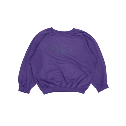 Nike Vintage Purple Crewneck Sweatshirt Men Size M Cotton Blend 1990s Casual
