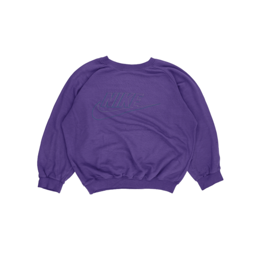 Nike Vintage Purple Crewneck Sweatshirt Men Size M Cotton Blend 1990s Casual