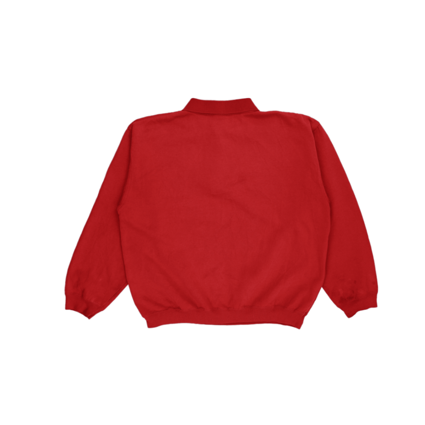 Lotto Vintage Red Long Sleeve Polo Shirt Men Size Medium Cotton Blend