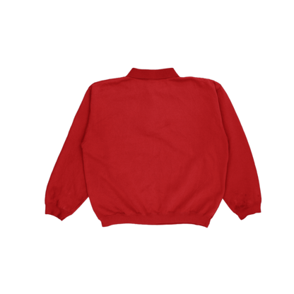 Lotto Vintage Red Long Sleeve Polo Shirt Men Size Medium Cotton Blend