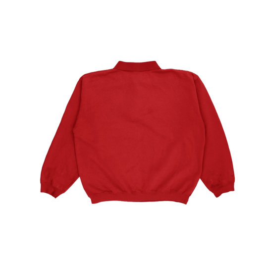 Lotto Vintage Red Long Sleeve Polo Shirt Men Size Medium Cotton Blend