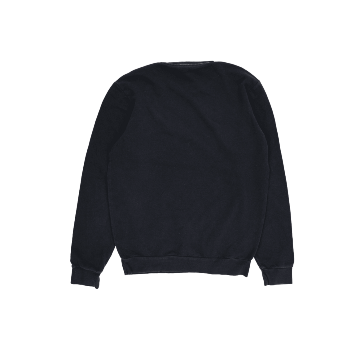 adidas Black Crew Neck Sweatshirt Small Cotton Blend Classic Pullover for Men