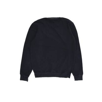 adidas Black Crew Neck Sweatshirt Small Cotton Blend Classic Pullover for Men