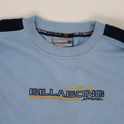 Billabong Systems Vintage Light Blue Crew Neck Sweatshirt Men's Medium Cotton