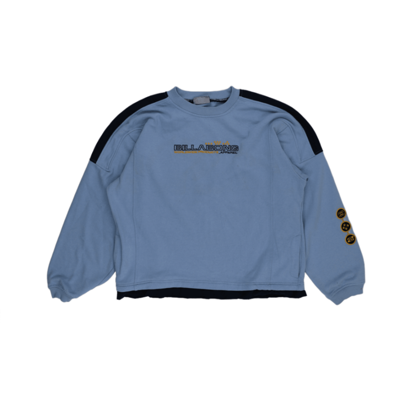 Billabong Systems Vintage Light Blue Crew Neck Sweatshirt Men's Medium Cotton
