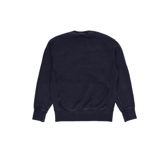 Champion Reverse Weave Navy Crew Neck Pullover Sweatshirt Men Medium Cotton Blend
