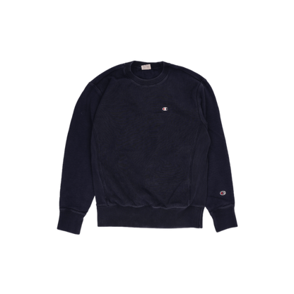 Champion Reverse Weave Navy Crew Neck Pullover Sweatshirt Men Medium Cotton Blend