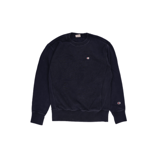Champion Reverse Weave Navy Crew Neck Pullover Sweatshirt Men Medium Cotton Blend