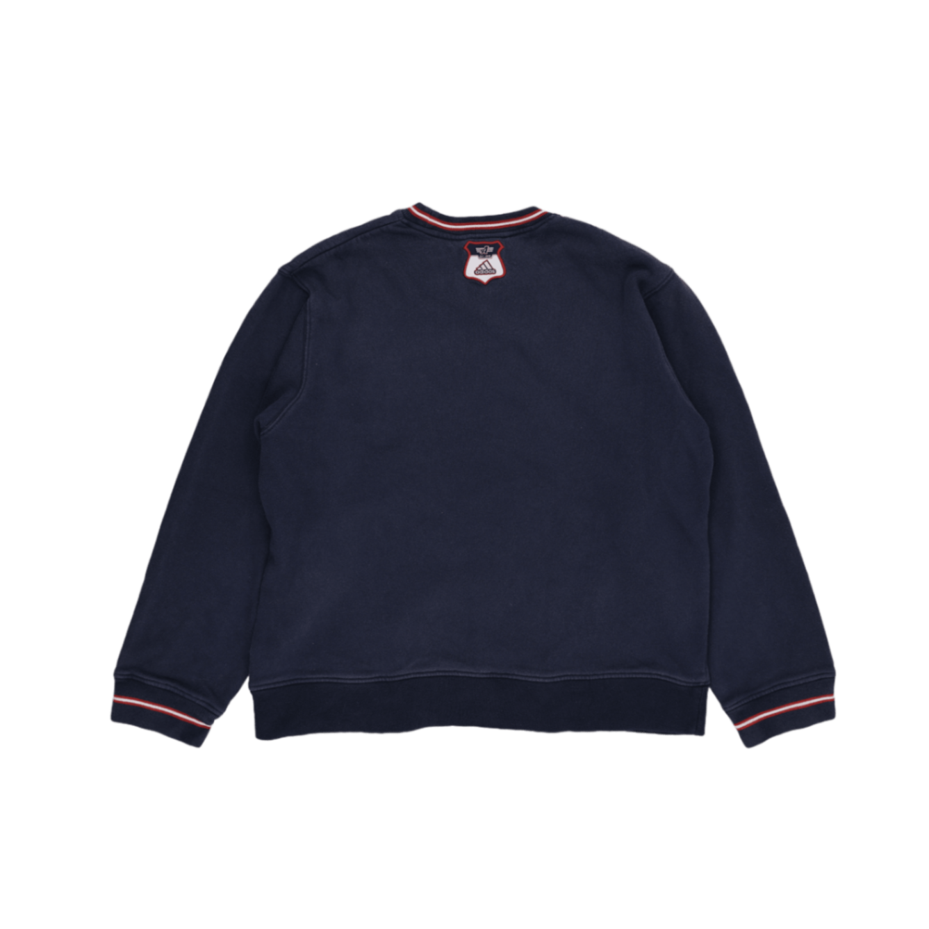 Adidas Vintage Navy Blue Crew Neck Sweatshirt Men's Medium Cotton Blend