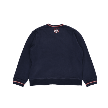 Adidas Vintage Navy Blue Crew Neck Sweatshirt Men's Medium Cotton Blend