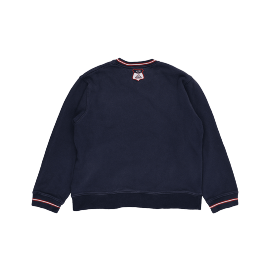 Adidas Vintage Navy Blue Crew Neck Sweatshirt Men's Medium Cotton Blend