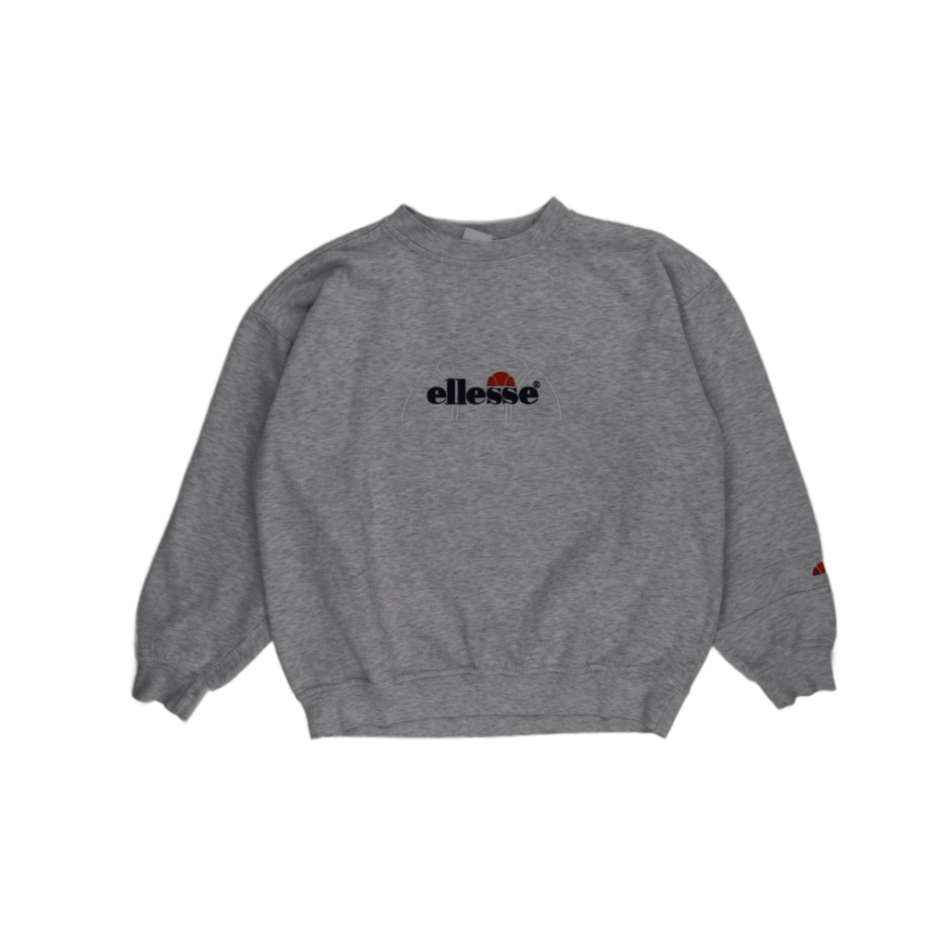 Ellesse Vintage Grey Crew Neck Sweatshirt Large Cotton Blend