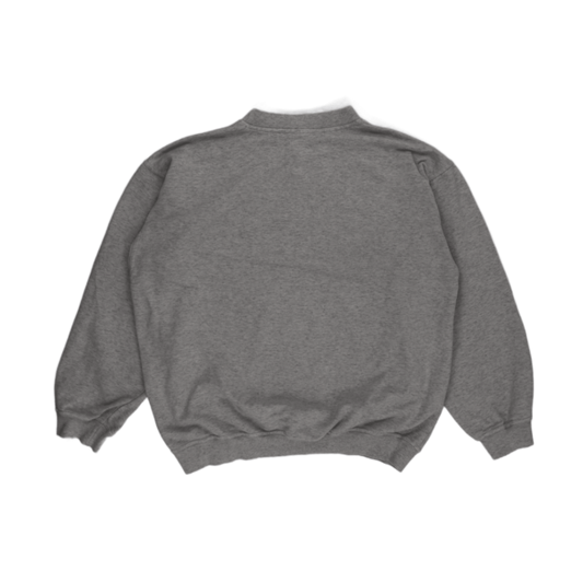 adidas Vintage Grey Cotton Sweatshirt Casual Pullover Crew Neck Medium Size