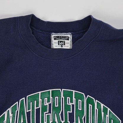 Lee Waterfront Vintage Navy Blue Crewneck Sweatshirt Size Large 95 Percent Cotton
